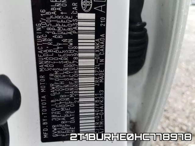 2T1BURHE0HC778978 фото 2
