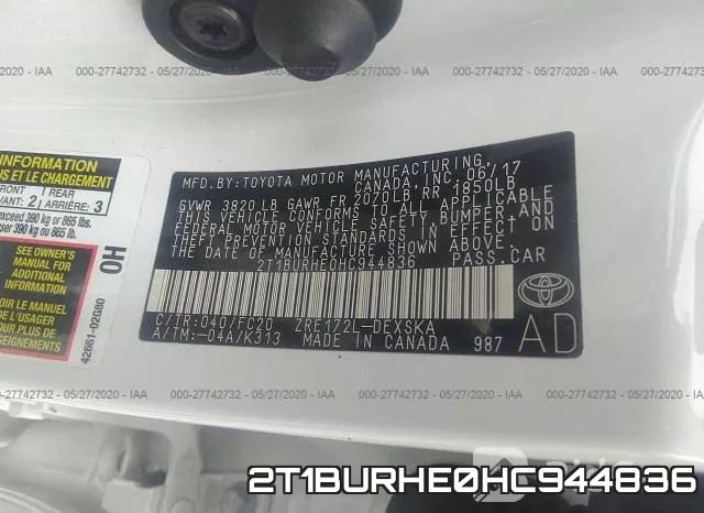 2T1BURHE0HC944836 фото 10