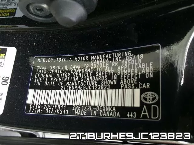2T1BURHE9JC123823 фото 2