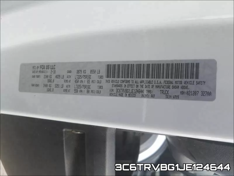 3C6TRVBG1JE124644 фото 2