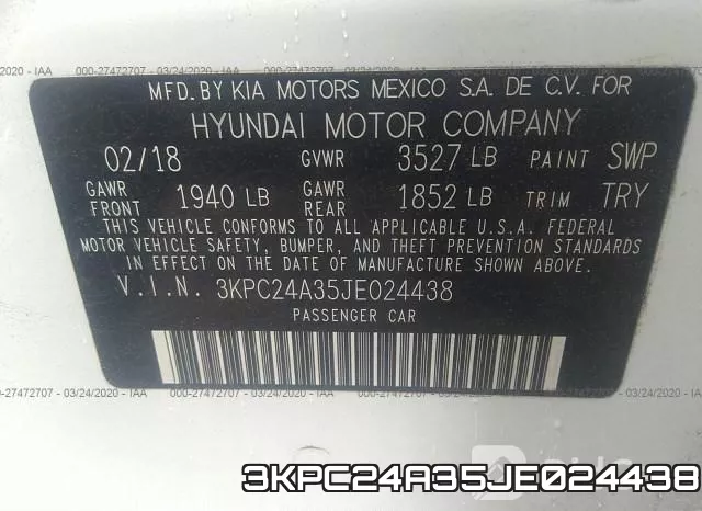 3KPC24A35JE024438 фото 10