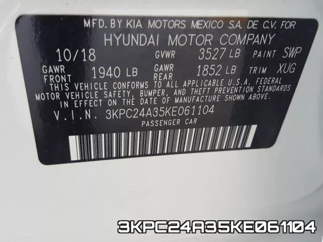 3KPC24A35KE061104 фото 2