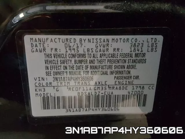 3N1AB7AP4HY360606 фото 2