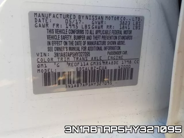 3N1AB7AP5HY327095 фото 2