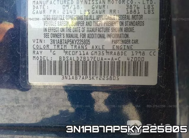 3N1AB7AP5KY225805 фото 10