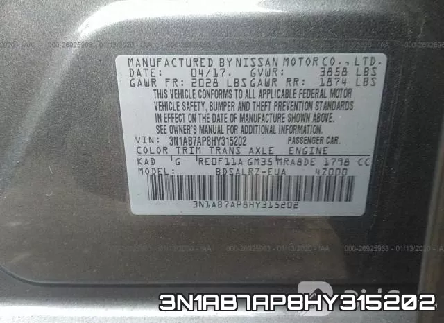3N1AB7AP8HY315202 фото 10