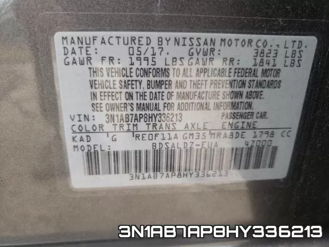 3N1AB7AP8HY336213 фото 2