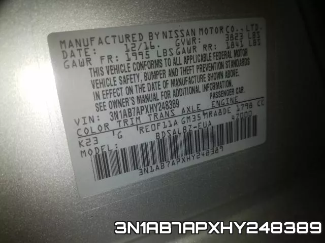 3N1AB7APXHY248389 фото 2