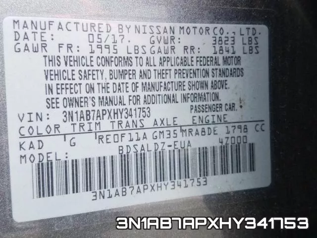 3N1AB7APXHY341753 фото 2