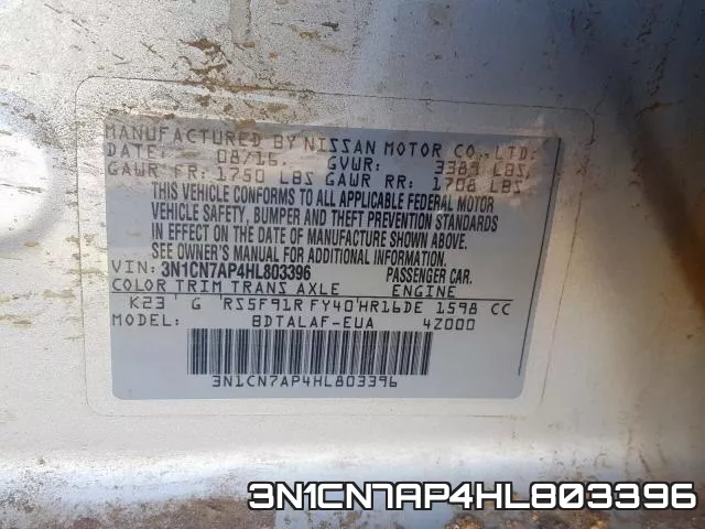 3N1CN7AP4HL803396 фото 2