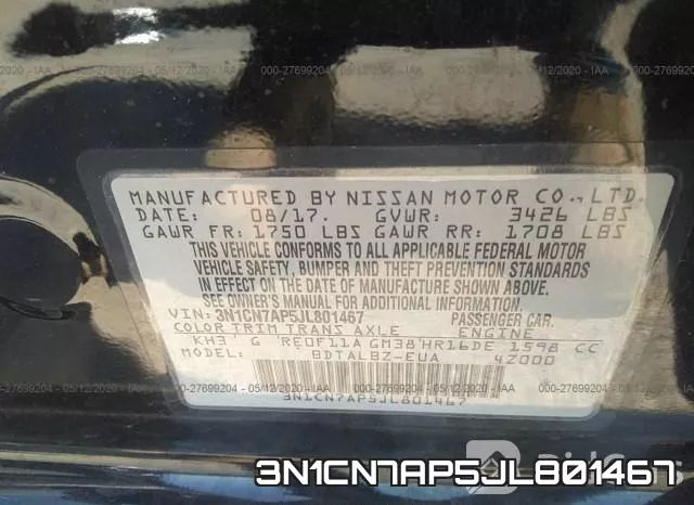 3N1CN7AP5JL801467 фото 10