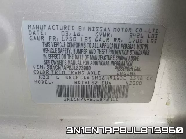 3N1CN7AP8JL873960 фото 2