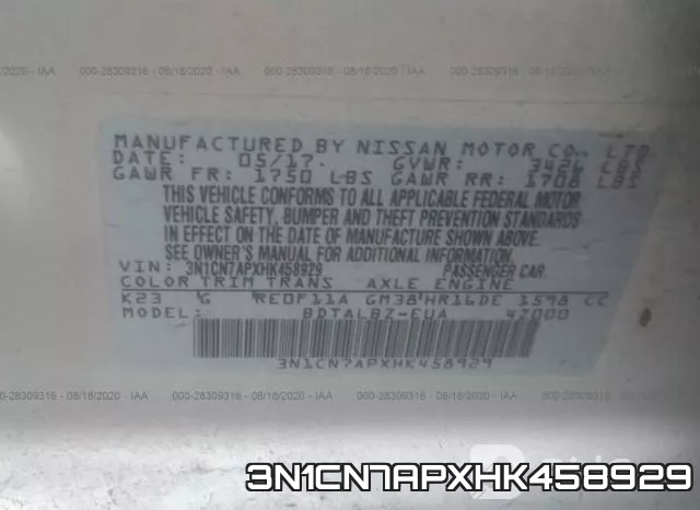 3N1CN7APXHK458929 фото 10