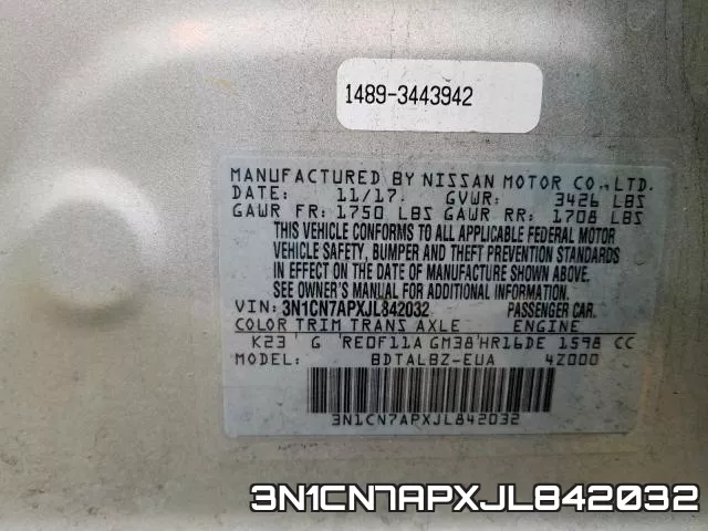 3N1CN7APXJL842032 фото 2