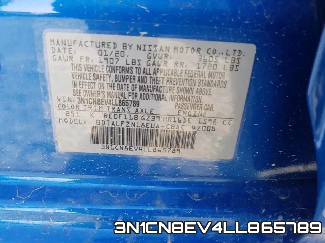 3N1CN8EV4LL865789 фото 2