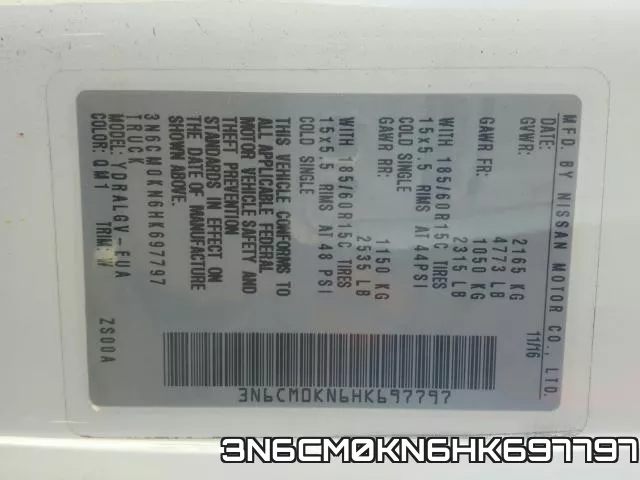 3N6CM0KN6HK697797 фото 2