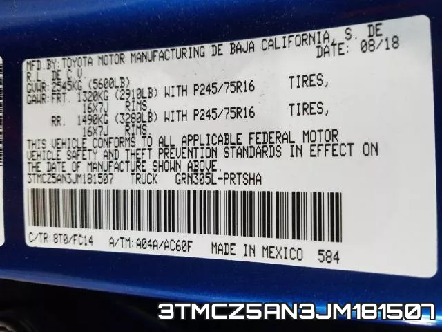 3TMCZ5AN3JM181507 фото 2