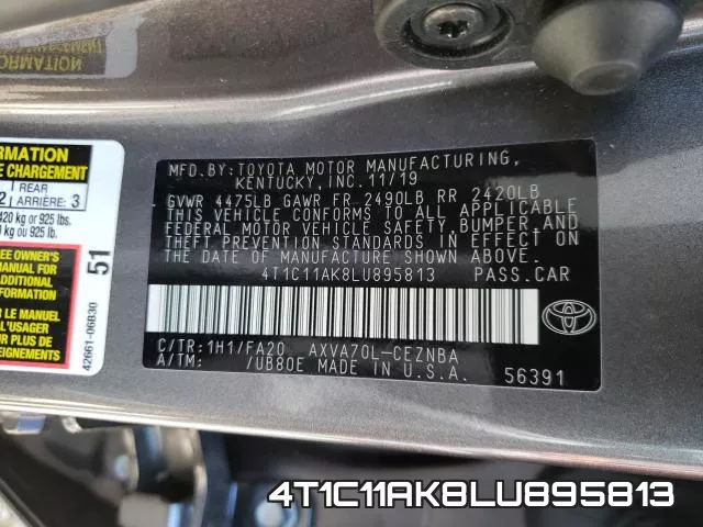 4T1C11AK8LU895813 фото 2