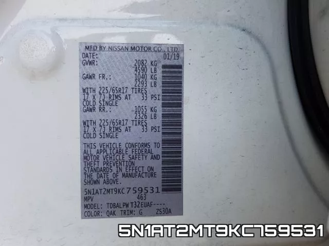 5N1AT2MT9KC759531 фото 2