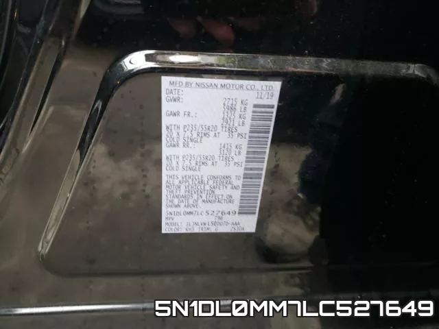 5N1DL0MM7LC527649 фото 2