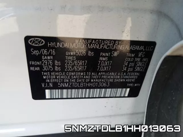 5NMZTDLB1HH013063 фото 2