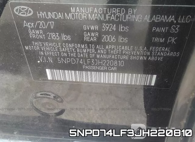 5NPD74LF3JH220810 фото 10