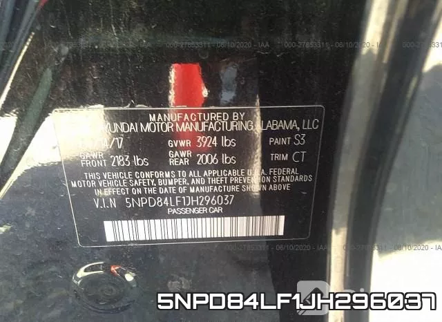 5NPD84LF1JH296037 фото 10