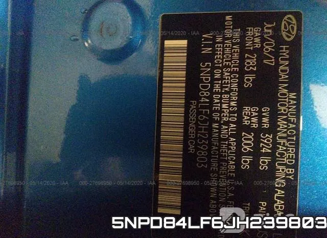 5NPD84LF6JH239803 фото 10