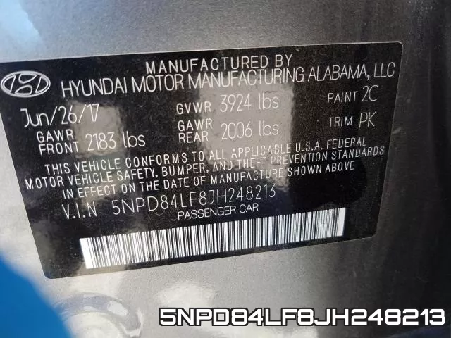 5NPD84LF8JH248213 фото 2