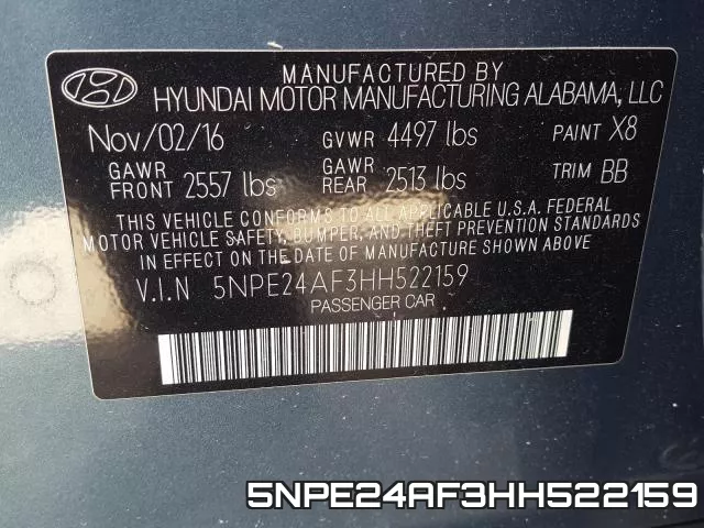 5NPE24AF3HH522159 фото 2