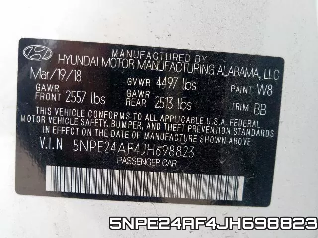 5NPE24AF4JH698823 фото 2