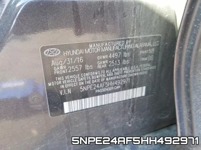 5NPE24AF5HH492971 фото 2