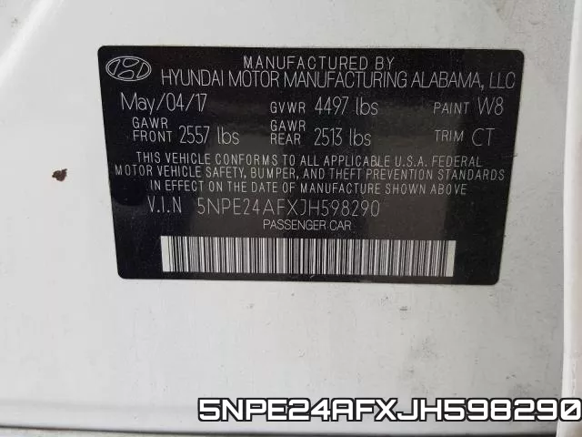 5NPE24AFXJH598290 фото 2