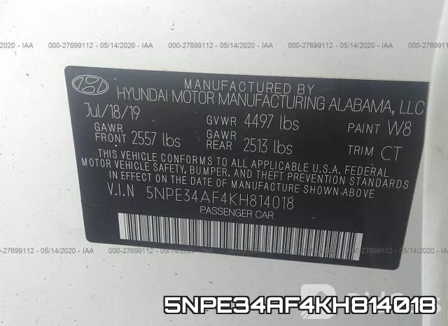 5NPE34AF4KH814018 фото 10