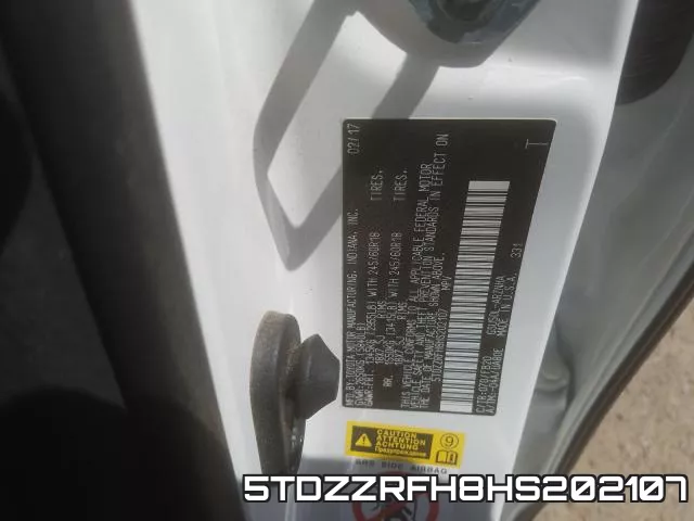 5TDZZRFH8HS202107 фото 2