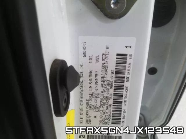 5TFAX5GN4JX123548 фото 2