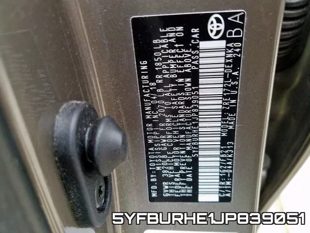 5YFBURHE1JP839051 фото 2