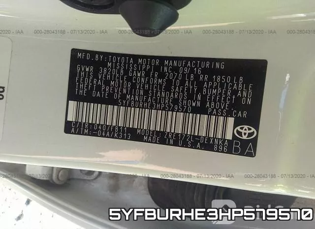 5YFBURHE3HP579570 фото 10