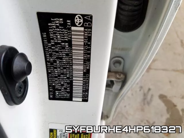 5YFBURHE4HP618327 фото 2