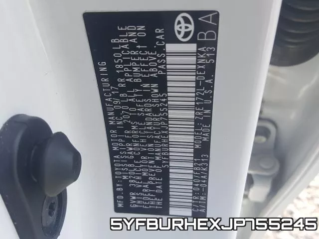 5YFBURHEXJP755245 фото 2