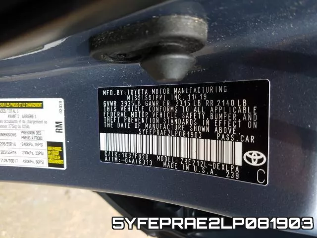 5YFEPRAE2LP081903 фото 2