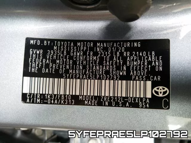5YFEPRAE5LP102792 фото 2