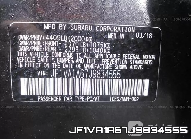 JF1VA1A67J9834555 фото 10