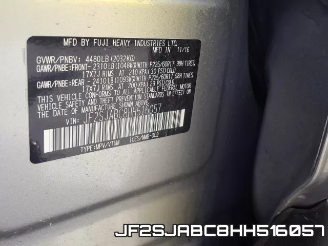 JF2SJABC8HH516057 фото 2