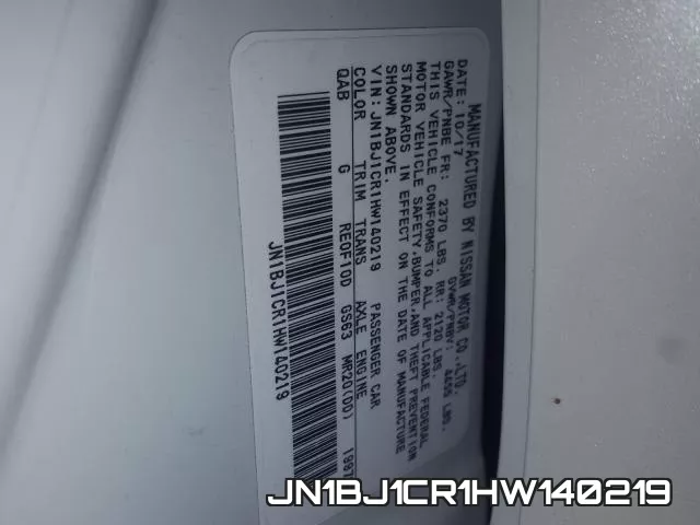 JN1BJ1CR1HW140219 фото 2