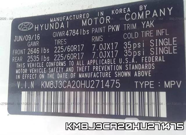 KM8J3CA20HU271475 фото 10