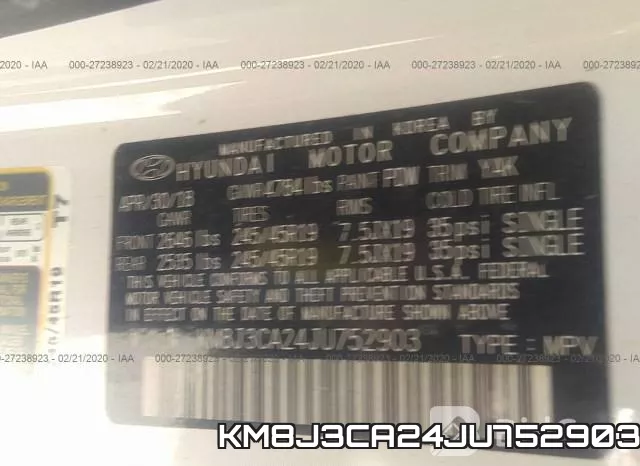 KM8J3CA24JU752903 фото 10