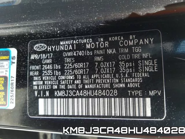 KM8J3CA48HU484028 фото 2