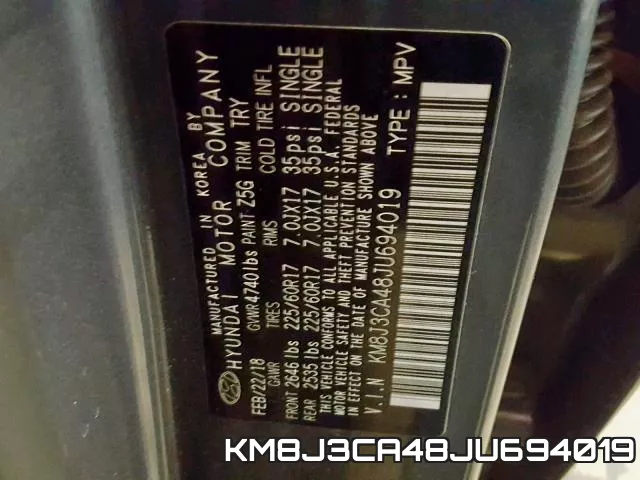 KM8J3CA48JU694019 фото 2