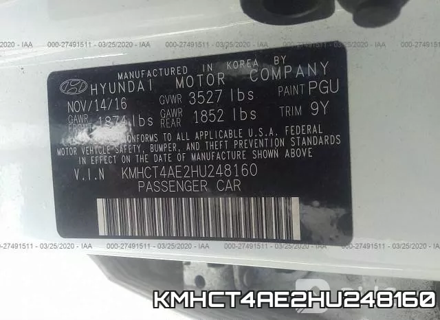 KMHCT4AE2HU248160 фото 10